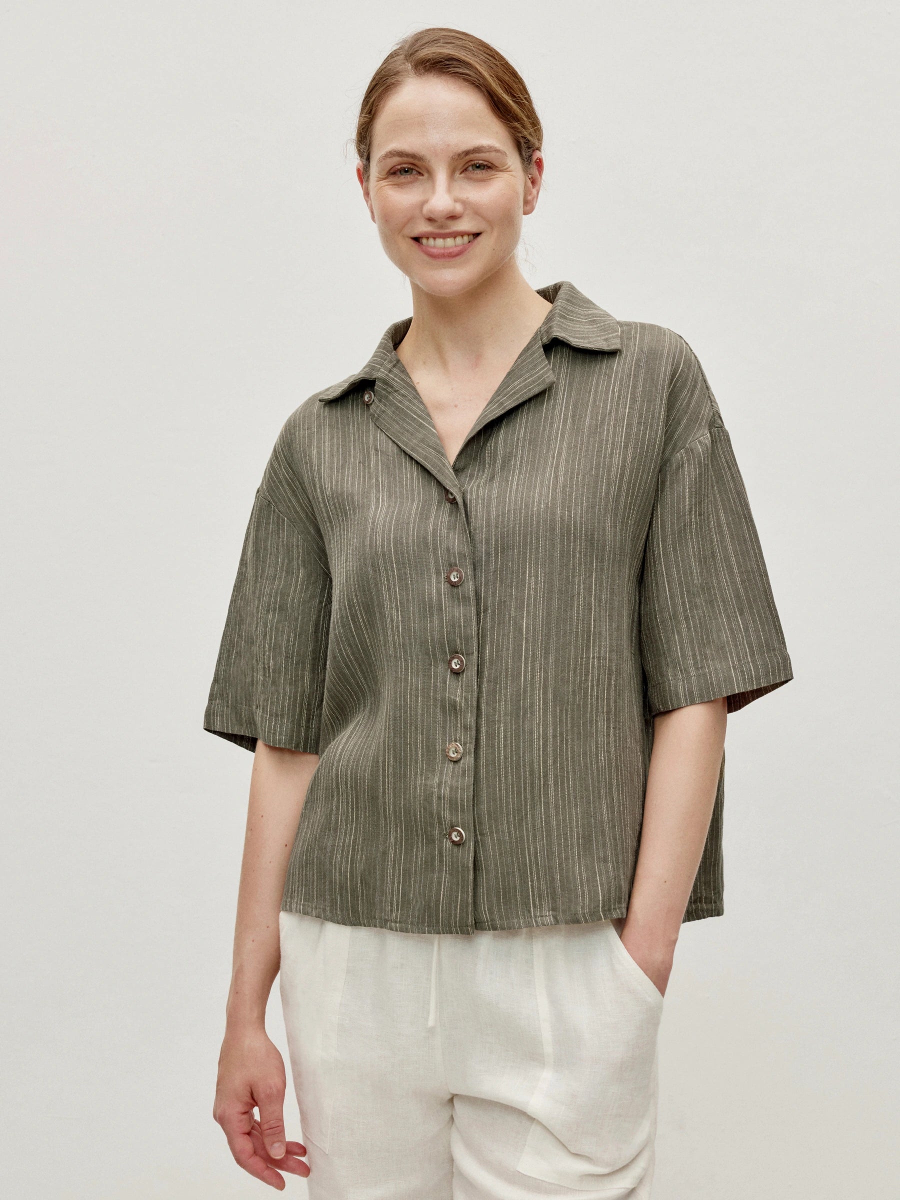 half sleeve dress shirts Half Sleeve Button Down Shirt | Women's Tops