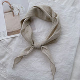 Lightweight 100% Linen Triangle Neck Scarf