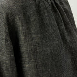 100% Linen Black Plaid Top