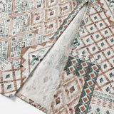 100% Linen Boho Geometric Print Skirt