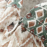 100% Linen Boho Geometric Print Skirt