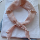 100% Linen Breathable Neck Protector Triangular Scarf