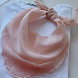 100% Linen Breathable Neck Protector Triangular Scarf