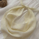100% Linen Breathable Neck Protector Triangular Scarf