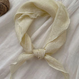 100% Linen Breathable Neck Protector Triangular Scarf