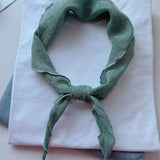 100% Linen Breathable Neck Protector Triangular Scarf
