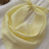 100% Linen Breathable Neck Protector Triangular Scarf