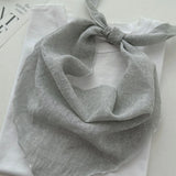 100% Linen Breathable Neck Protector Triangular Scarf