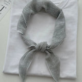 100% Linen Breathable Neck Protector Triangular Scarf