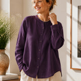 100% Linen Button Down Long Sleeve Shirt