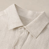 100% Linen Classic Collar Long Sleeve Shirt