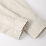 100% Linen Classic Collar Long Sleeve Shirt