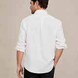 100% Linen Classic Collar Long Sleeve Shirt