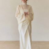 100% Linen Deconstructed Curved Hem Kimono Cardigan