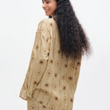 100% Linen Floral Print Long Sleeve Shirt