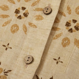 100% Linen Floral Print Long Sleeve Shirt