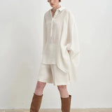 100% Linen Gauze Relaxed Luxury Cape