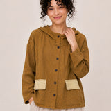 100% Linen Hooded Cardigan