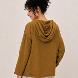 100% Linen Hooded Cardigan