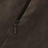100% Linen Patchwork Side Slit Skirt