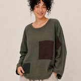 100% Linen Patchwork Top