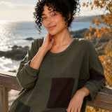 100% Linen Patchwork Top