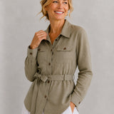 100% Linen Relaxed Collared Jacket