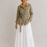 100% Linen Relaxed Collared Jacket