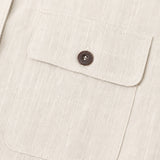 100% Linen Relaxed Collared Jacket