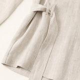100% Linen Relaxed Collared Jacket