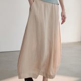 100% Linen Side Pocket Maxi Skirt