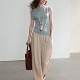 100% Linen Side Pocket Maxi Skirt