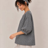 100% Linen V-Neck Relaxed Top