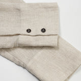 100% Linen V-Neck Collared Relaxed Top with Chest Pocket