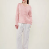 100% Linen V-neck Button Down Blouse