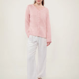 100% Linen V-neck Button Down Blouse