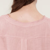 100% Linen V-neck Button Down Blouse