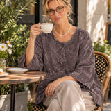 100% Linen Crew Neck Relaxed Fit Shirt