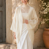 100% Linen Deconstructed Curved Hem Kimono Cardigan