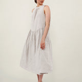 100% Linen Sleeveless A-Line Maxi Dress