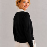 100% Merino Wool Half-Zip Collared Sweater
