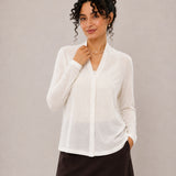 100% Superfine Merino Wool V-Neck Button-Front Cardigan