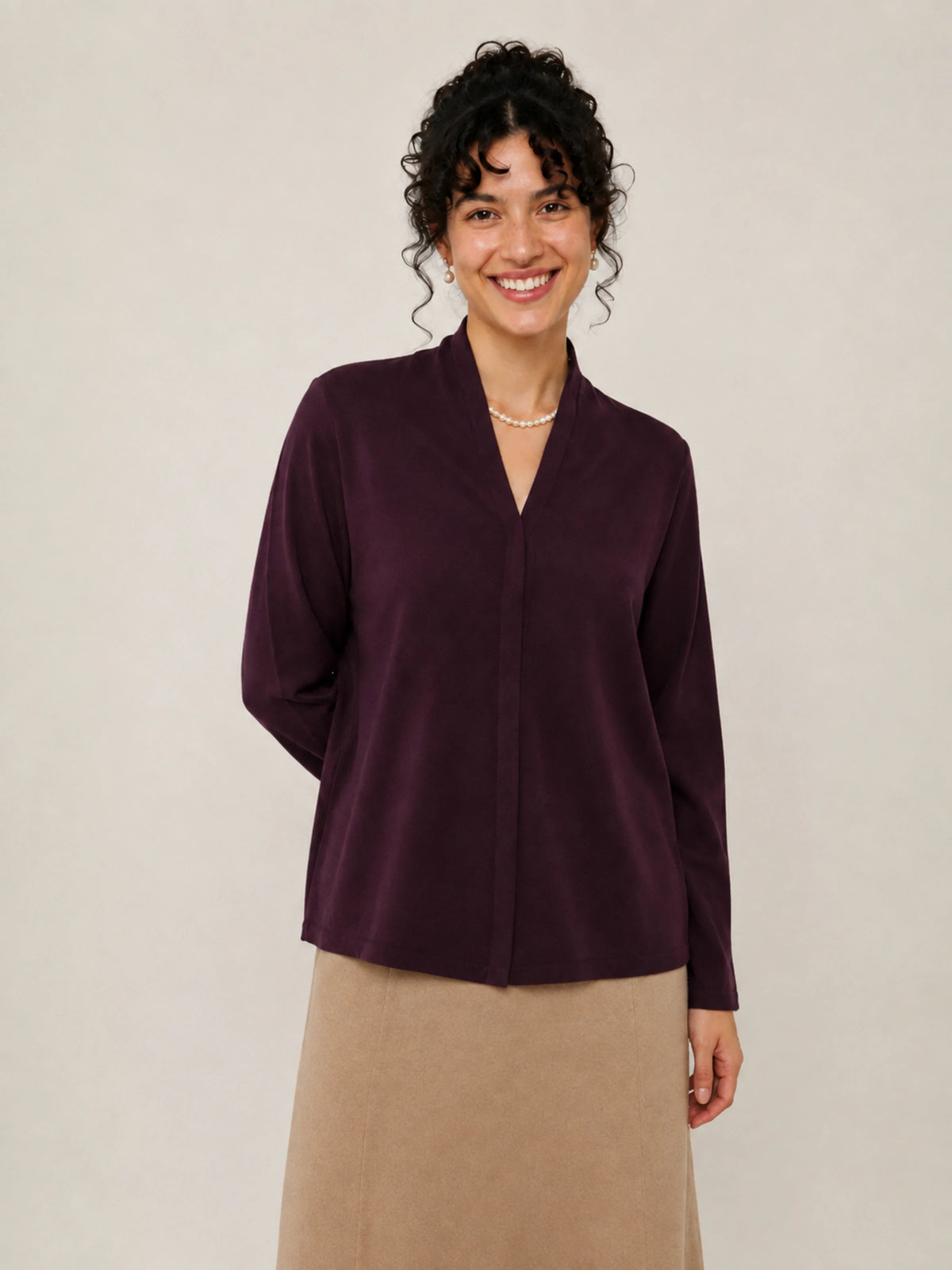 100% Superfine Merino Wool V-Neck Button-Front Cardigan