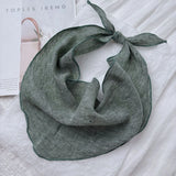 Lightweight 100% Linen Triangle Neck Scarf