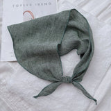 Lightweight 100% Linen Triangle Neck Scarf