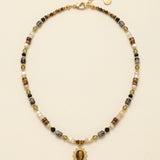 Beaded Shell Pendant Necklace