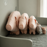 100% Linen Piggy Throw Pillow Doll