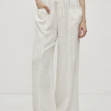 100% Full Elastic Waist Patch Pocket Classic Pants