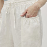 100% Full Elastic Waist Patch Pocket Classic Pants