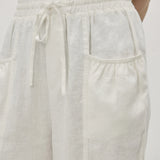 100% Full Elastic Waist Patch Pocket Classic Pants